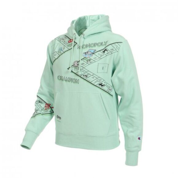 Champion Reverse Weave Hooded Sweatshirt - Monopoly Smoothie Green M - Picture 3 of 14